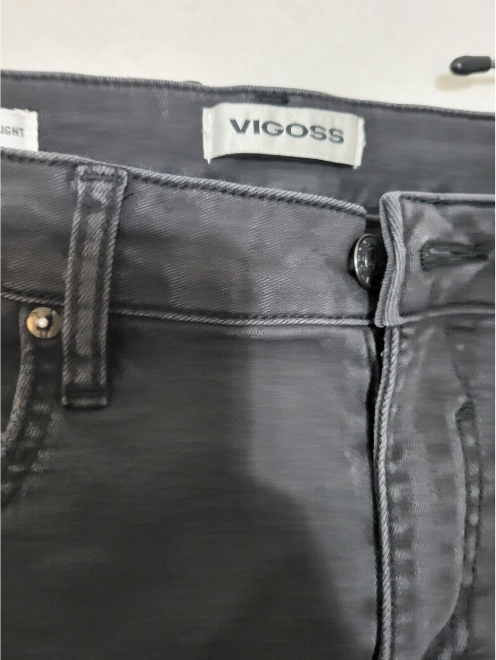 Vigoss Black Distressed Straight Leg Jeans Size 32 Waist